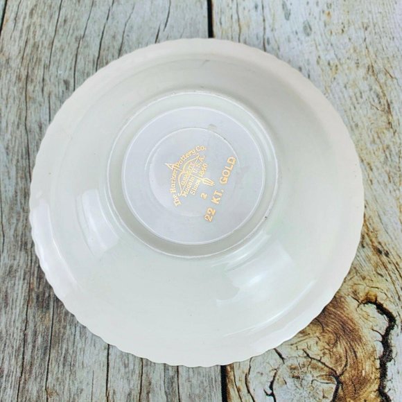 Vntg Harker Pottery WILD ROSE ROYAL Plate W Bowl - Picture 3 of 5